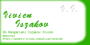 vivien iszakov business card